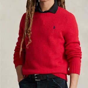 POLO RALPH LAUREN
Men's Fuzzy Wool-Blend Sweater
Red xl
